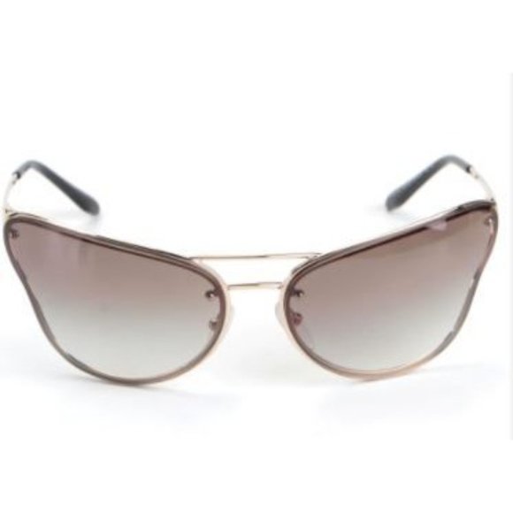 NEW! PRADA PR 74VS CATWALK  Butterfly Gold Frame/Brown Sunglasses  Box & Case - Picture 6 of 7